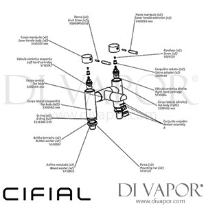 Cifial 32400TH.U Techno 465 Monobloc Basin Mixer Tap Spare Parts